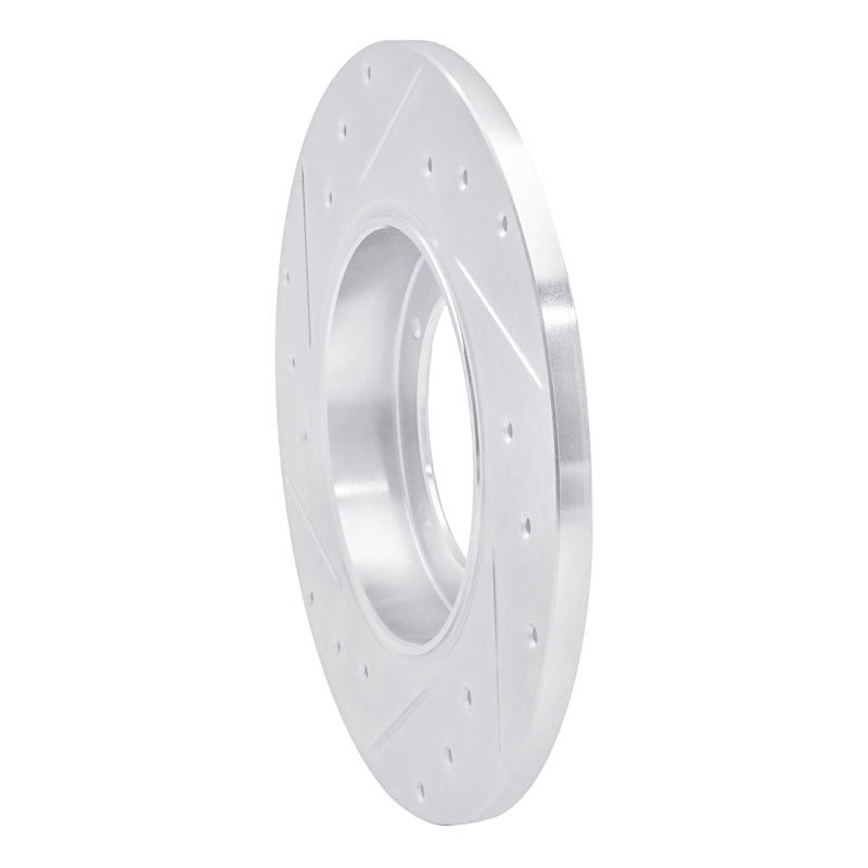 R1 Concepts R1 65-76 Porsche 911 Front Right Drilled & Slotted Silver Brake Rotor