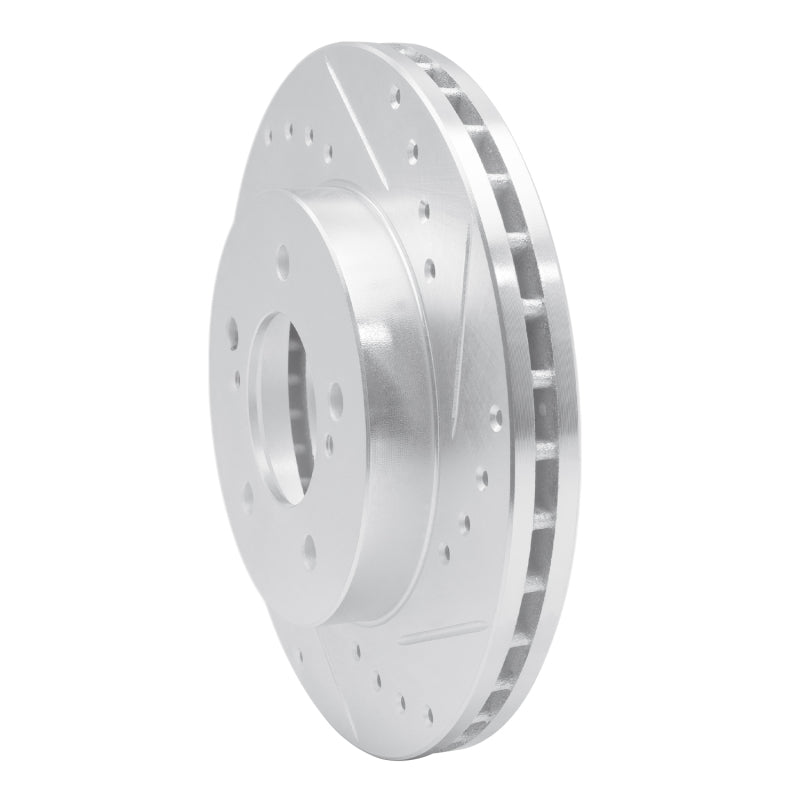 R1 Concepts R1 93-02 Mercury Villager Front Right Drilled & Slotted Silver Brake Rotor