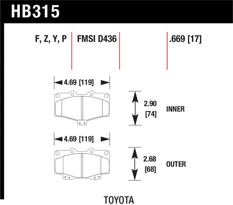 Hawk Performance Hawk LTS Street Brake Pads