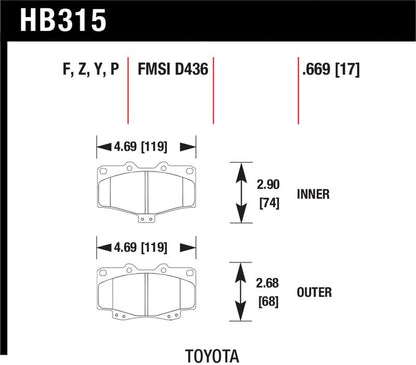Hawk Performance Hawk LTS Street Brake Pads