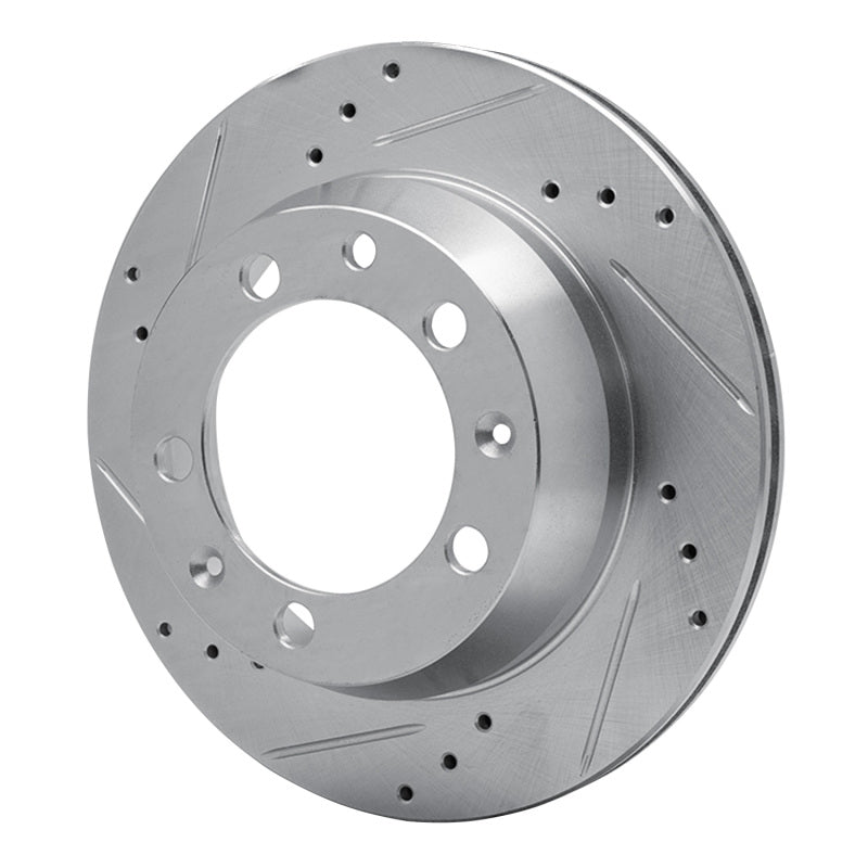 R1 Concepts R1 77-88 Porsche 928 Rear Left Drilled & Slotted Silver Brake Rotor
