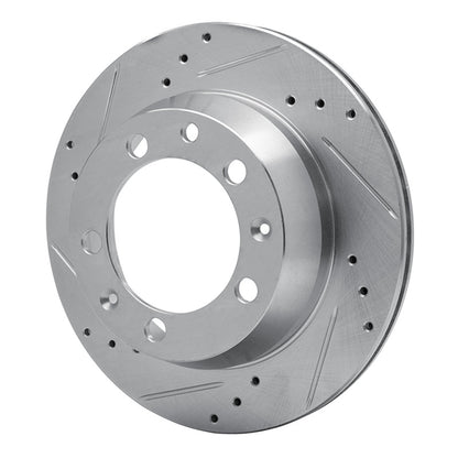 R1 Concepts R1 77-88 Porsche 928 Rear Left Drilled & Slotted Silver Brake Rotor