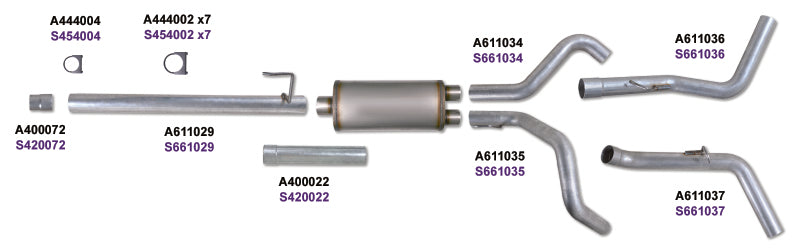 Diamond Eye Performance Diamond Eye KIT 3in Catback DUAL GAS AL FORD 5.4L F150 04-08