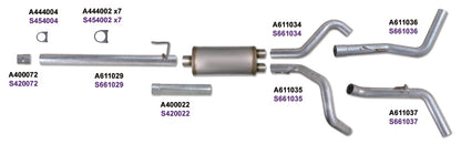 Diamond Eye Performance Diamond Eye KIT 3in Catback DUAL GAS AL FORD 5.4L F150 04-08
