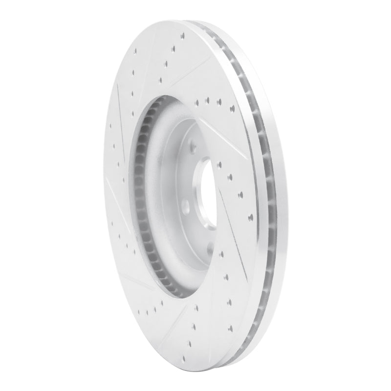 R1 Concepts R1 13-20 Ford Fusion Front Right Drilled & Slotted Silver Brake Rotor