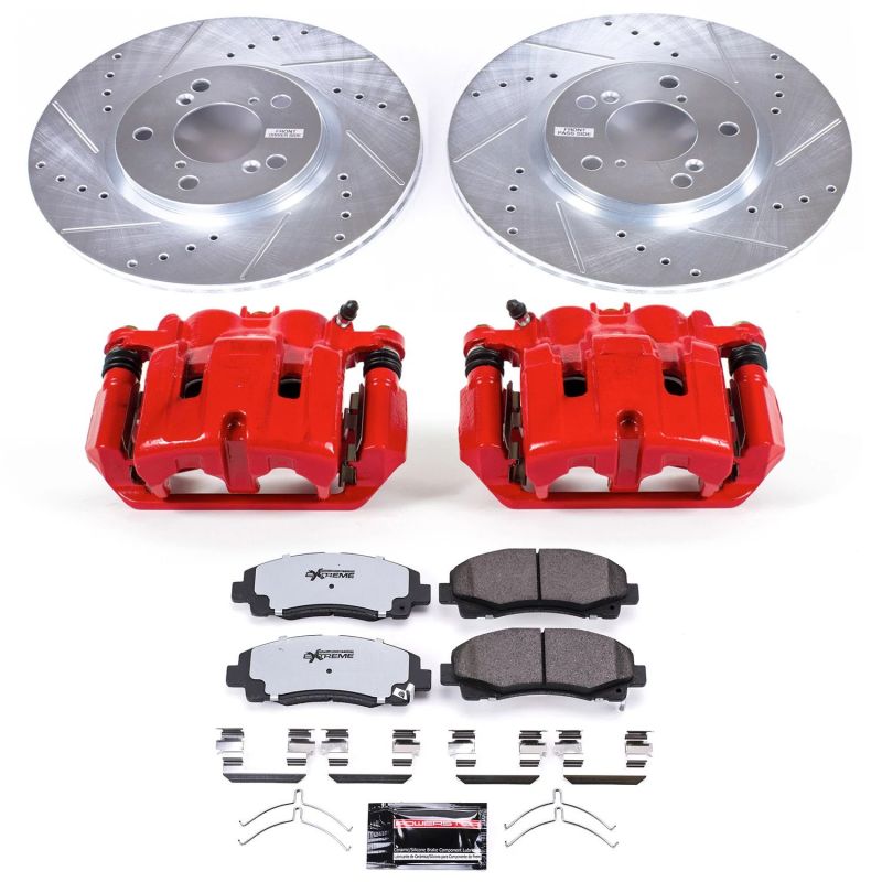 PowerStop Power Stop 12-14 Honda Ridgeline Front Z36 Truck & Tow Kit w/Cals