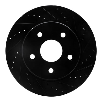 R1 Concepts R1 02-24 Chrysler ASPEN Front Right Drilled & Slotted Black Brake Rotor