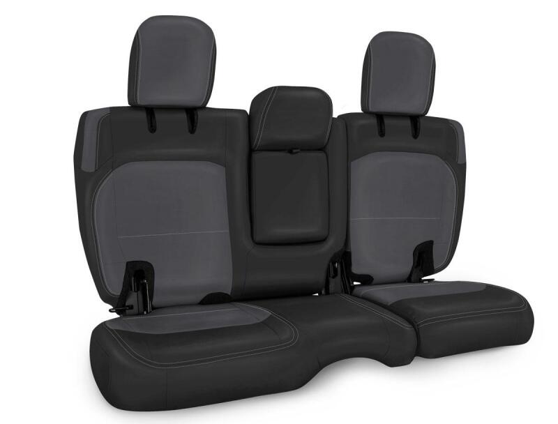 PRP Seats PRP 2018+ Jeep Wrangler JLU/4 door Rear Bench Cover with Leather Interior - Black/Grey