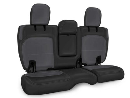 PRP Seats PRP 2018+ Jeep Wrangler JLU/4 door Rear Bench Cover with Leather Interior - Black/Grey