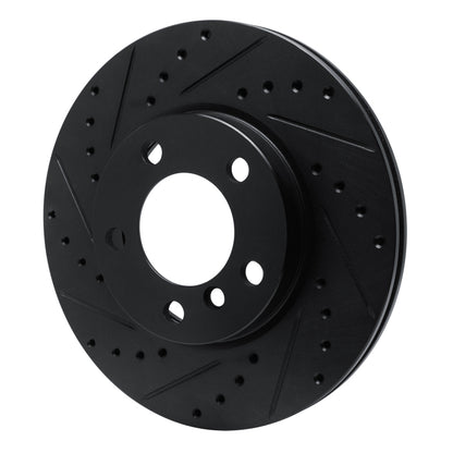 R1 Concepts R1 11-16 Mini Cooper Paceman Front Left Drilled & Slotted Black Brake Rotor