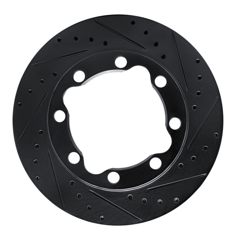 R1 Concepts R1 92-00 Chevrolet K3500 Front Right Drilled & Slotted Black Brake Rotor