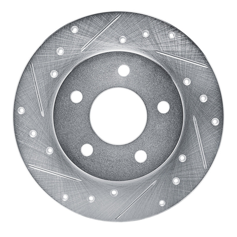 R1 Concepts R1 88-92 Dodge Monaco Rear Left Drilled & Slotted Silver Brake Rotor