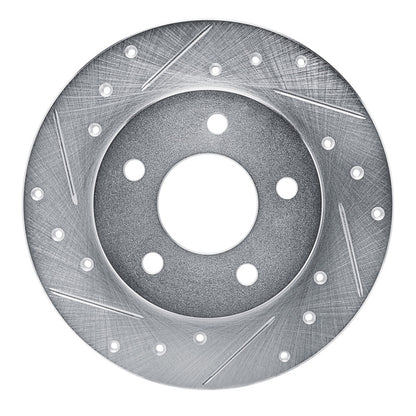 R1 Concepts R1 88-92 Dodge Monaco Rear Left Drilled & Slotted Silver Brake Rotor