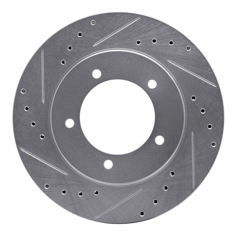 R1 Concepts R1 99-08 Chevrolet Tracker Front Left Drilled & Slotted Silver Brake Rotor
