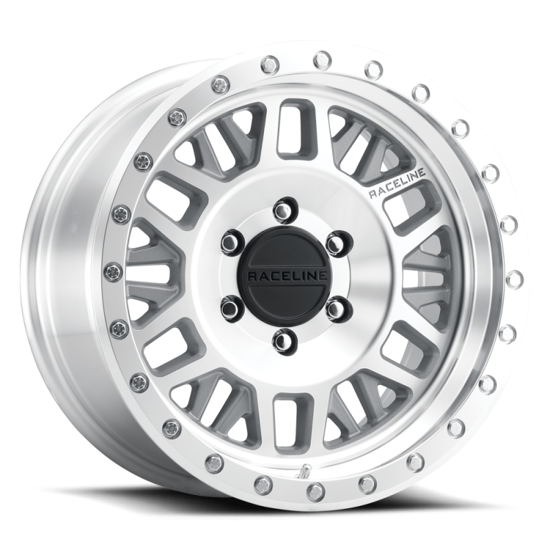 Raceline RT951M Ryno Machined 20x8.5in / 8x170 BP/-6mm Offset/130.81mm Bore - Machined Beadlock