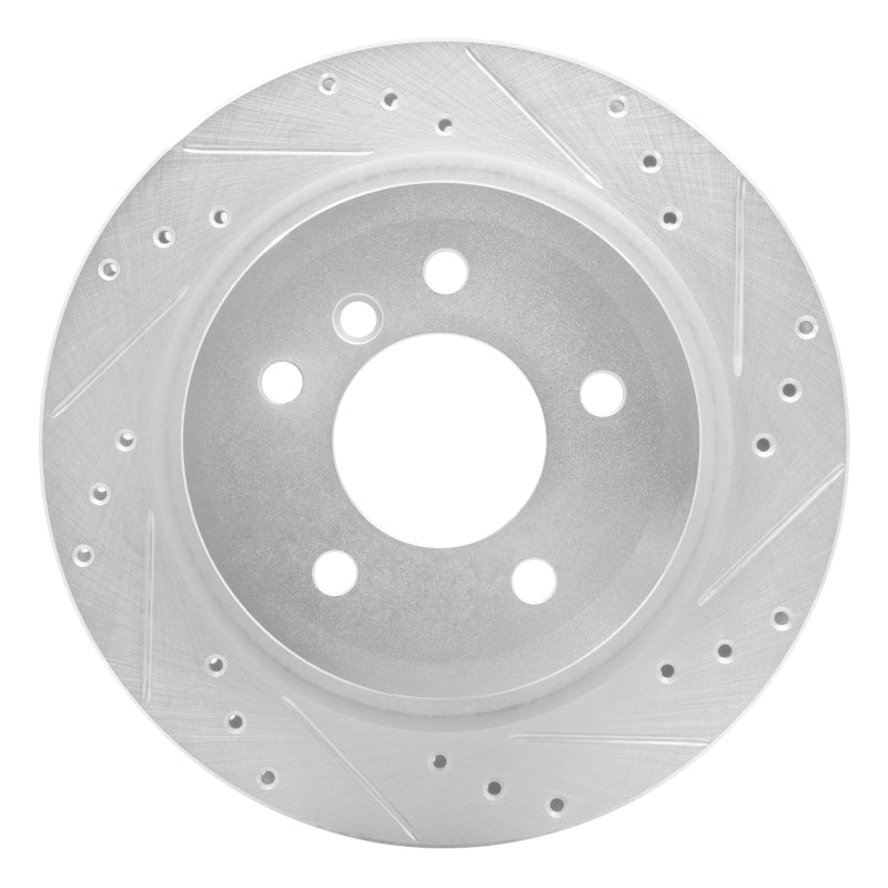 R1 Concepts R1 09-16 BMW Z4 Rear Right Drilled & Slotted Silver Brake Rotor