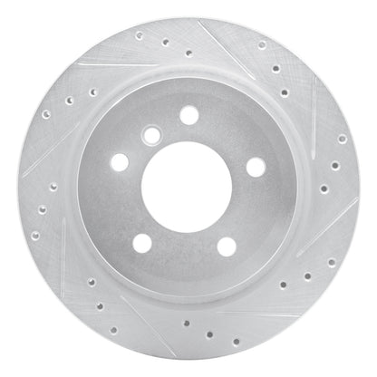 R1 Concepts R1 09-16 BMW Z4 Rear Right Drilled & Slotted Silver Brake Rotor