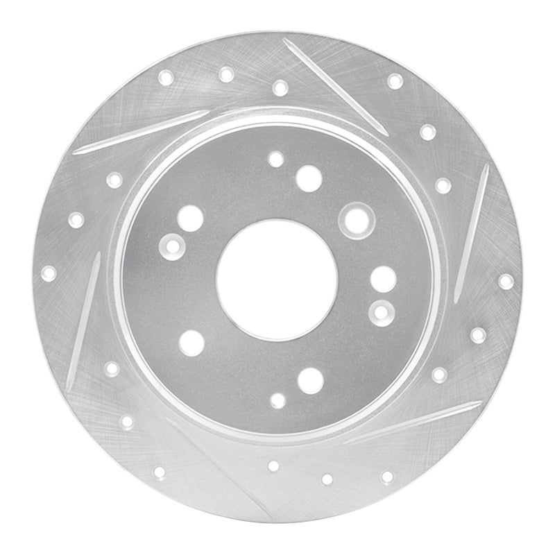 R1 Concepts R1 99-11 Acura TL Rear Right Drilled & Slotted Silver Brake Rotor