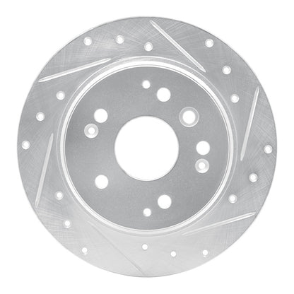 R1 Concepts R1 99-11 Acura TL Rear Right Drilled & Slotted Silver Brake Rotor