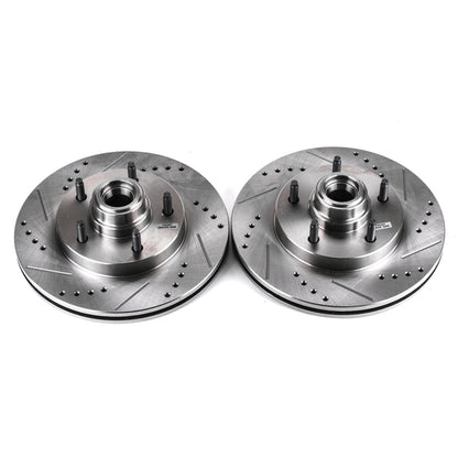 PowerStop Power Stop 97-00 Ford F-150 Front Evolution Drilled & Slotted Rotors - Pair