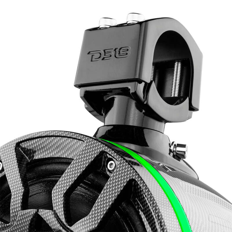 DS18 Compact Pro Towers 8in 250 Watts RMS RGB LEDs PRO-HY8.4B Included Cover Incl Black Crbn Fiber