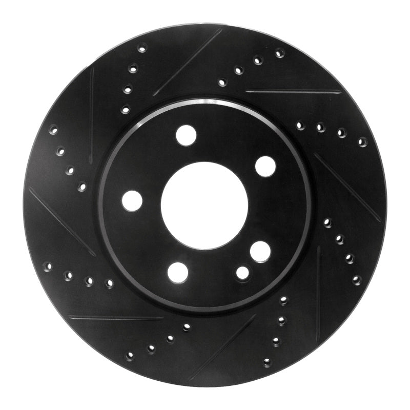R1 Concepts R1 06-11 Mercedes-Benz B200 Front Left Drilled & Slotted Black Brake Rotor