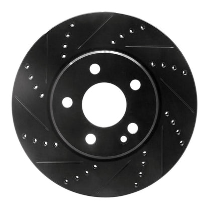 R1 Concepts R1 06-11 Mercedes-Benz B200 Front Left Drilled & Slotted Black Brake Rotor