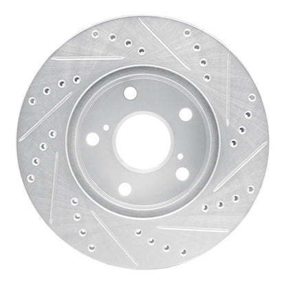 R1 Concepts R1 91-96 Toyota Previa Front Left Drilled & Slotted Silver Brake Rotor