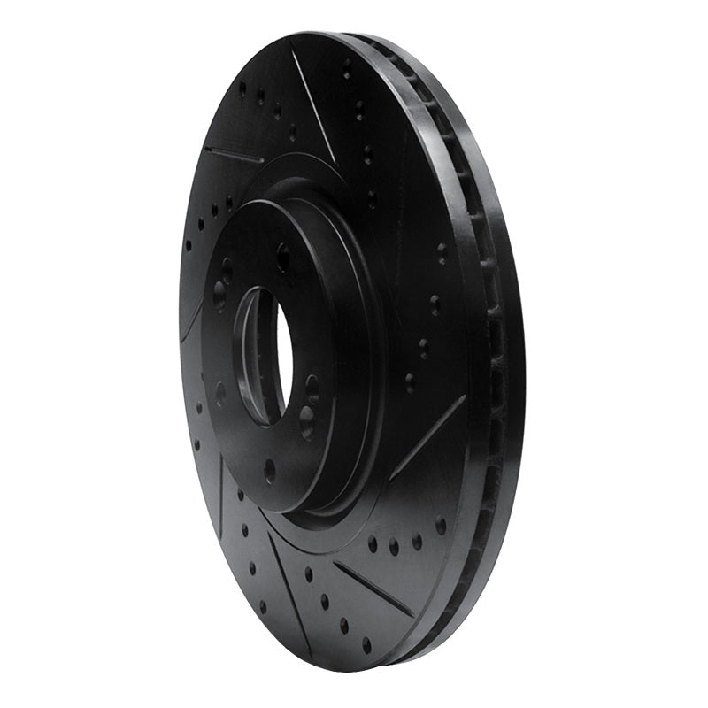 R1 Concepts R1 15-21 Kia Sedona Front Right Drilled & Slotted Black Brake Rotor