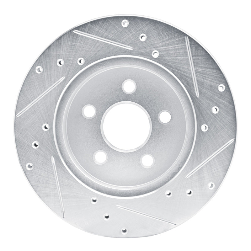 R1 Concepts R1 88-88 Pontiac Fiero Front Left Rear Left Drilled & Slotted Silver Brake Rotor