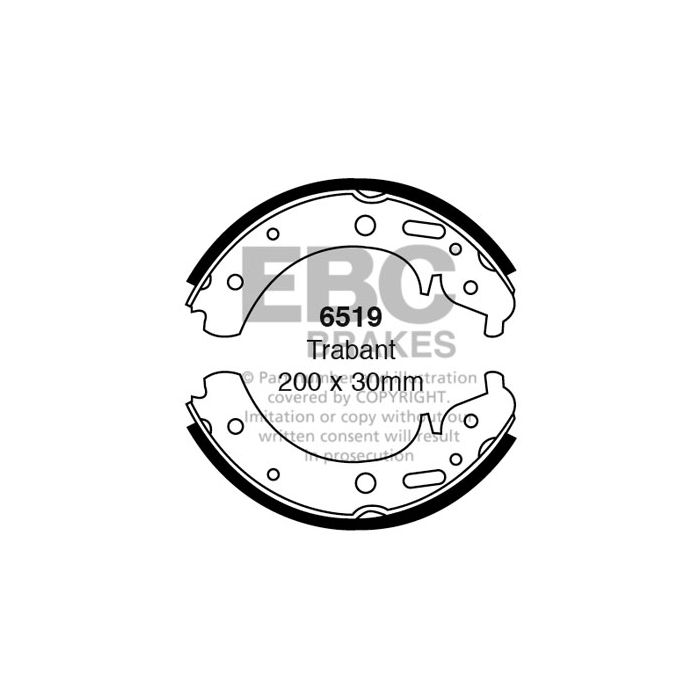 EBC 6519 Brake Shoes Front