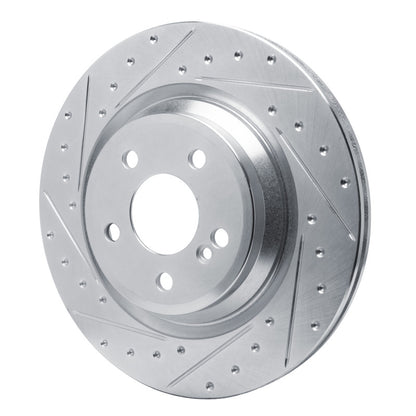 R1 Concepts R1 13-20 Mercedes-Benz SL550 Rear Left Drilled & Slotted Silver Brake Rotor