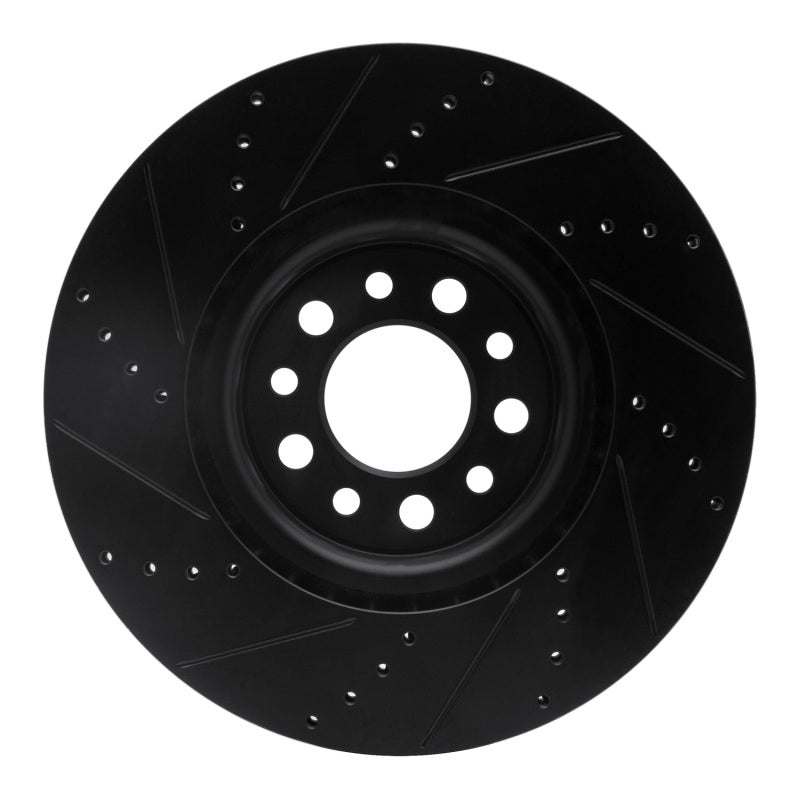 R1 Concepts R1 14-25 Alfa Romeo Tonale Front Right Drilled & Slotted Black Brake Rotor