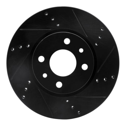 R1 Concepts R1 09-19 Dodge Vision (Mexico) Front Right Drilled & Slotted Black Brake Rotor