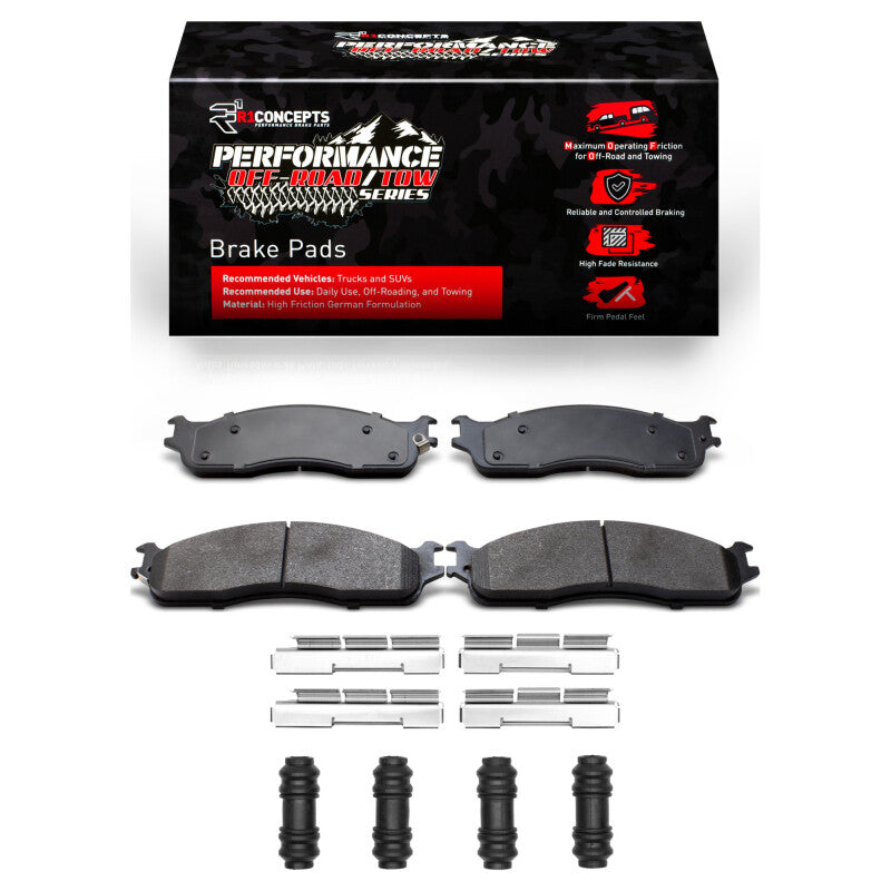 R1 Concepts R1 03-08 Dodge Ram 4000 (Mexico) Front Performance Off-Road/Tow Brake Brake Pads & Hardware Kit