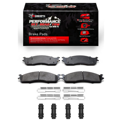 R1 Concepts R1 03-08 Dodge Ram 4000 (Mexico) Front Performance Off-Road/Tow Brake Brake Pads & Hardware Kit