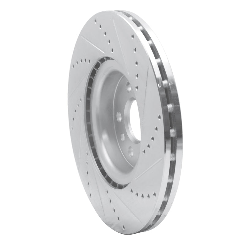 R1 Concepts R1 07-16 Volvo S80 Front Left Drilled & Slotted Silver Brake Rotor
