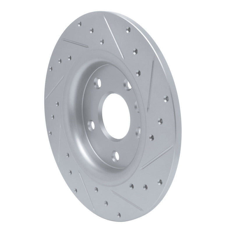R1 Concepts R1 17-25 Chrysler Grand Caravan Rear Left Drilled & Slotted Silver Brake Rotor