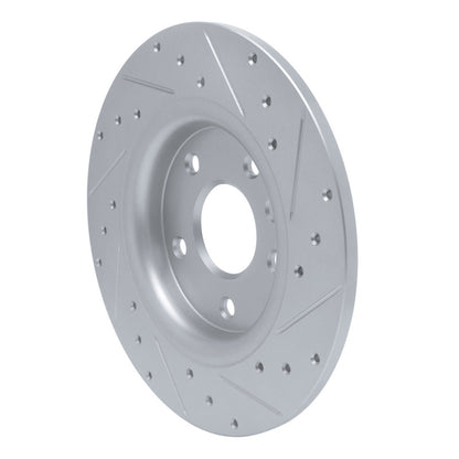 R1 Concepts R1 17-25 Chrysler Grand Caravan Rear Left Drilled & Slotted Silver Brake Rotor