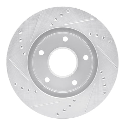 R1 Concepts R1 1997-2005 Chevrolet S10 Front Right Drilled & Slotted Silver Brake Rotor