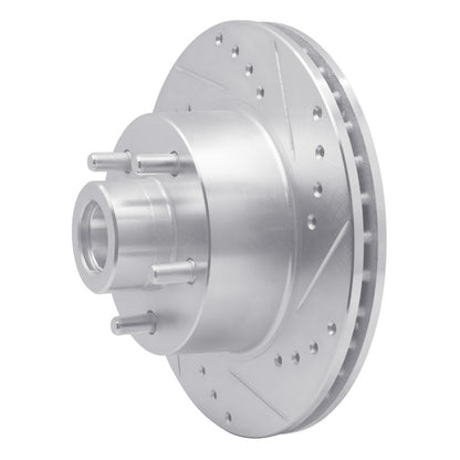 R1 Concepts R1 70-72 Dodge CHALLENGER Front Right Drilled & Slotted Silver Brake Rotor