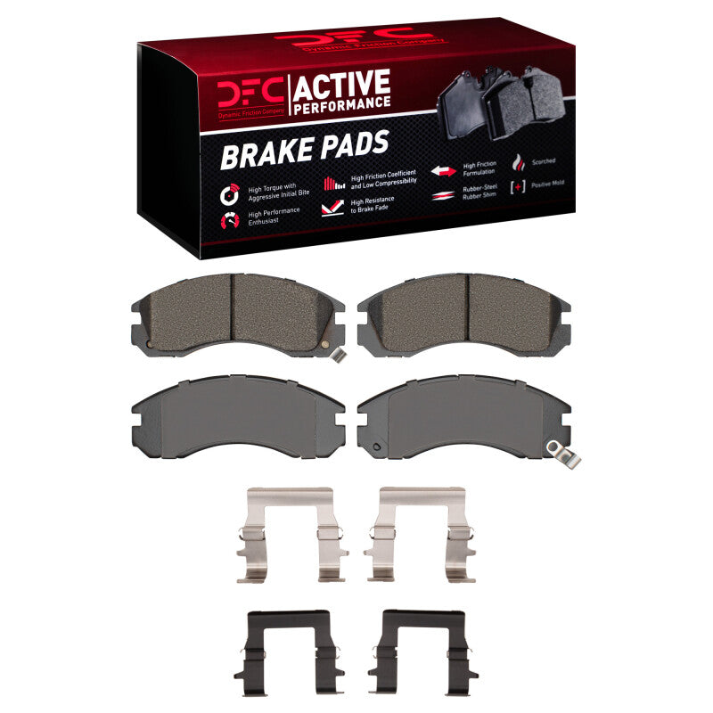 DFC 94-00 Mitsubishi Montero Front Active Performance Pads and Hardware Kit