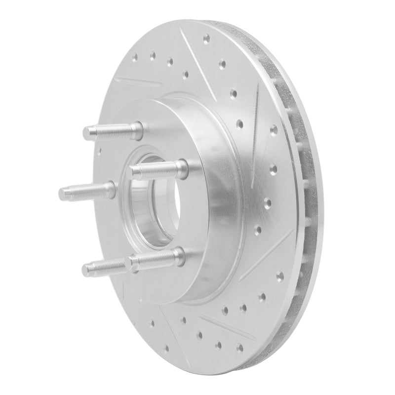 R1 Concepts R1 95-97 Ford Ranger (USA/Canada) Front Right Drilled & Slotted Silver Brake Rotor