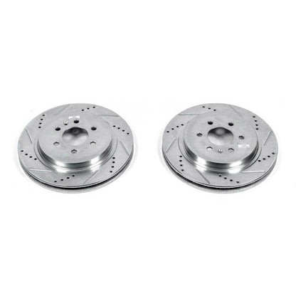 PowerStop Power Stop 04-09 Cadillac SRX Rear Evolution Drilled & Slotted Rotors - Pair