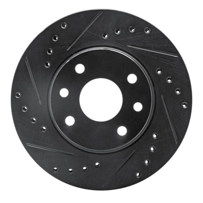 R1 Concepts R1 90-93 Asuna SUNFIRE Front Left Drilled & Slotted Black Brake Rotor
