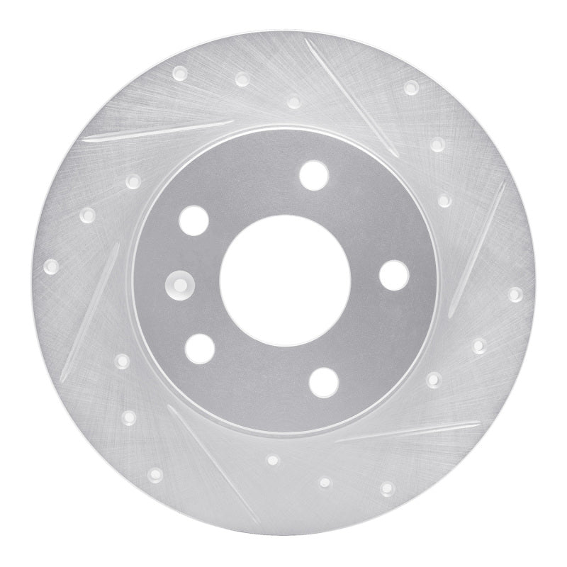R1 Concepts R1 02-08 Chevrolet Zafira (Mexico) Rear Right Drilled & Slotted Silver Brake Rotor