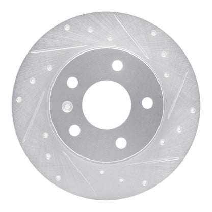 R1 Concepts R1 02-08 Chevrolet Zafira (Mexico) Rear Right Drilled & Slotted Silver Brake Rotor