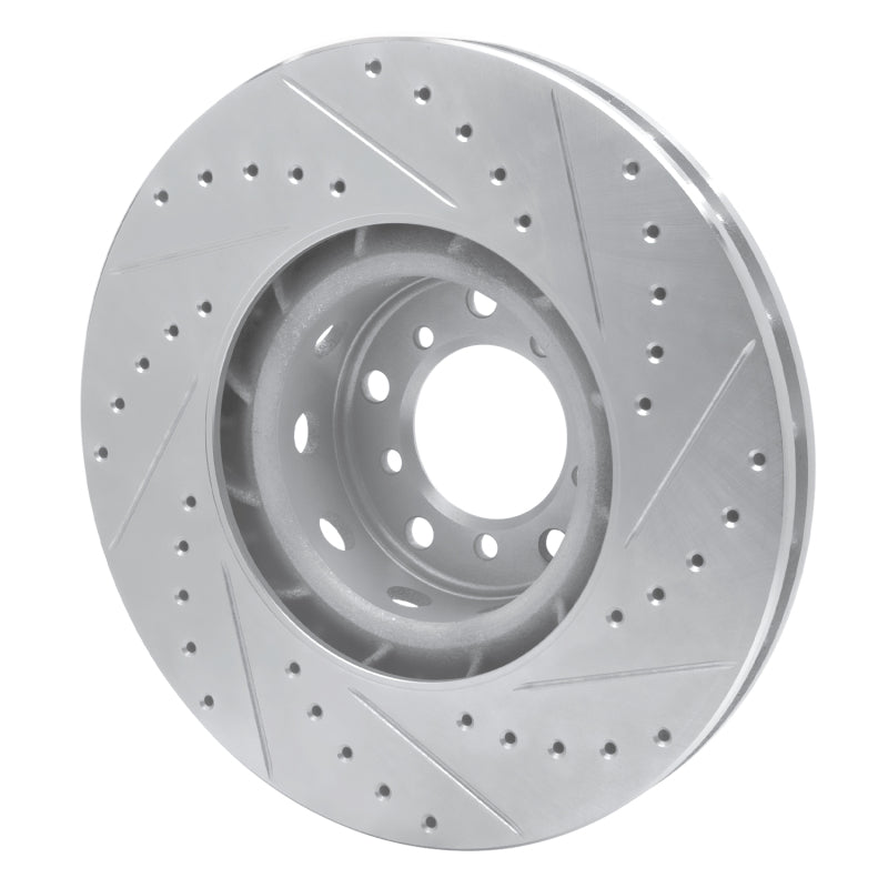R1 Concepts R1 00-03 BMW M5 Right Front Drilled & Slotted Silver Brake Rotor