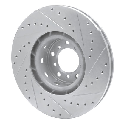 R1 Concepts R1 00-03 BMW M5 Right Front Drilled & Slotted Silver Brake Rotor