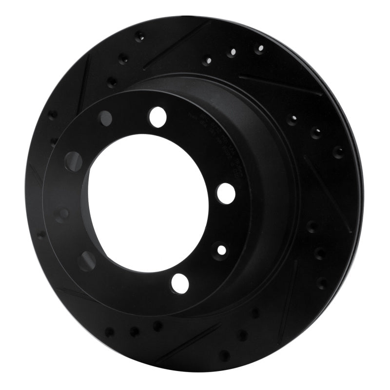 R1 Concepts R1 87-89 Porsche 944 Except Turbo Rear Left Drilled & Slotted Black Brake Rotor